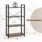 Rustic Brown 4-Tier Bookshelf with Heavy Duty Metal Frame Perfect for Any Room